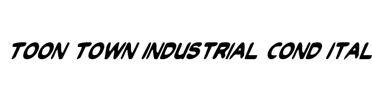 Toon Town Industrial Cond Ital Шрифта