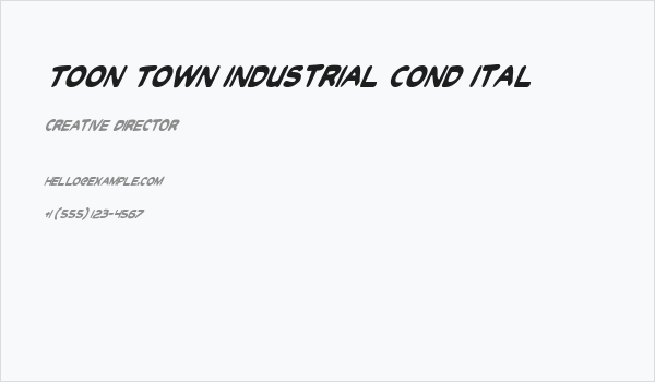 Toon Town Industrial Cond Ital Business Card