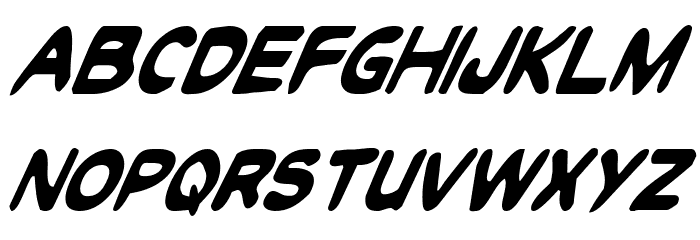 Toon Town Industrial Cond Ital Font LOWERCASE