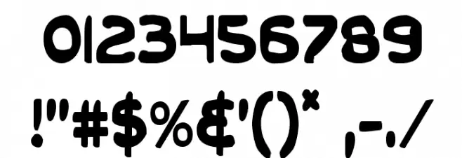 Toon Town Industrial Cond Font OTHER CHARS