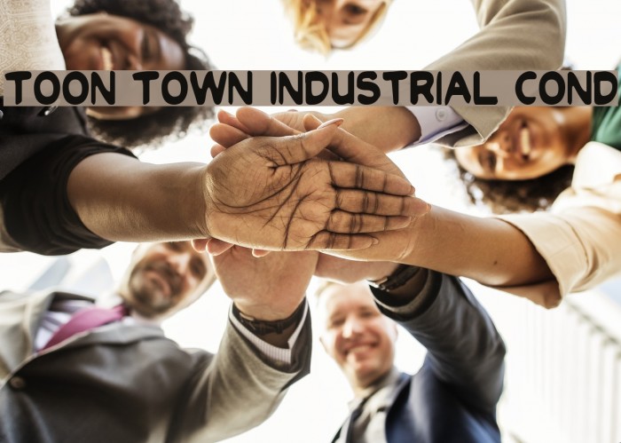 Toon Town Industrial Cond Font examples