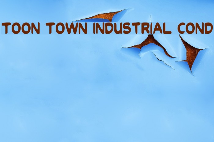 Toon Town Industrial Cond Font examples