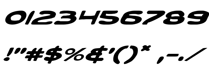 Toon Town Industrial Exp Ital Font OTHER CHARS