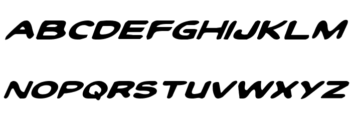 Toon Town Industrial Exp Ital Font LOWERCASE