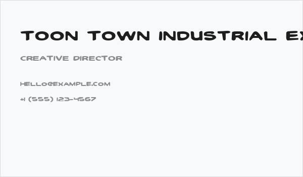 Toon Town Industrial Exp Business Card