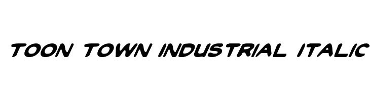 Toon Town Industrial Italic Font