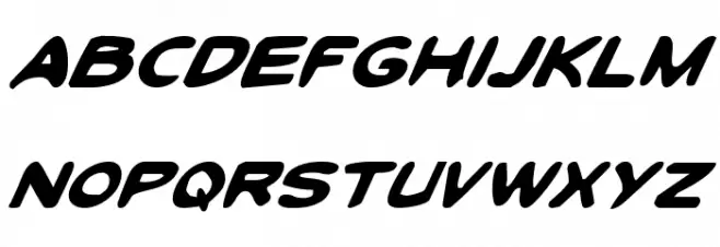 Toon Town Industrial Italic Schriftart Groß