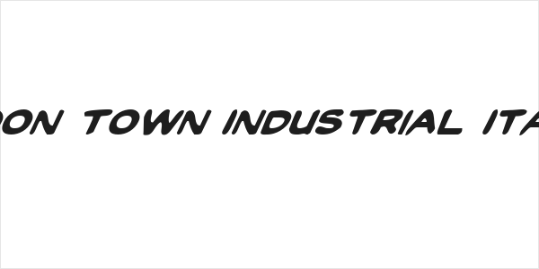 Toon Town Industrial Italic Logo