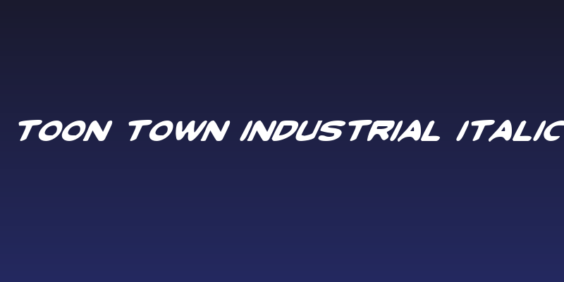 Toon Town Industrial Italic Social Header