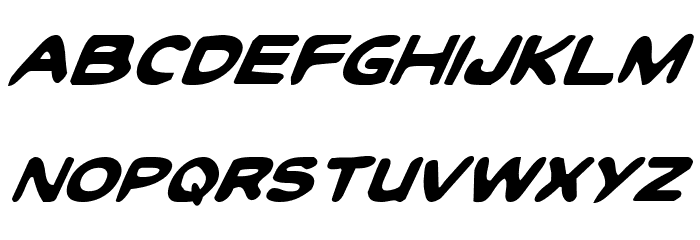 Toon Town Industrial Italic Font LOWERCASE