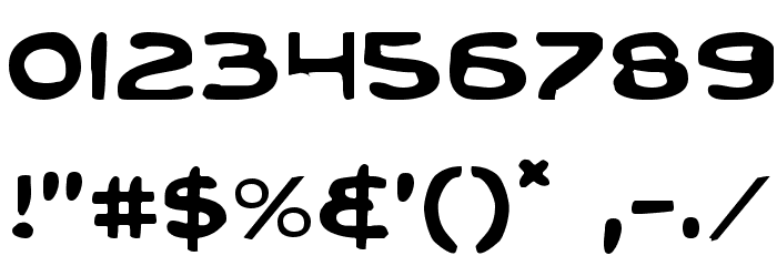 Toon Town Industrial Light Font OTHER CHARS