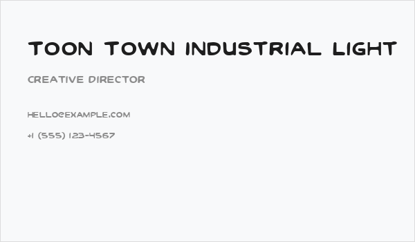 Toon Town Industrial Light Business Card