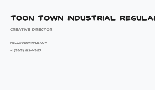 Toon Town Industrial Regular Business Card