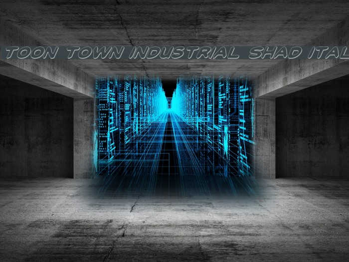 Toon Town Industrial Shad Ital Caratteri examples