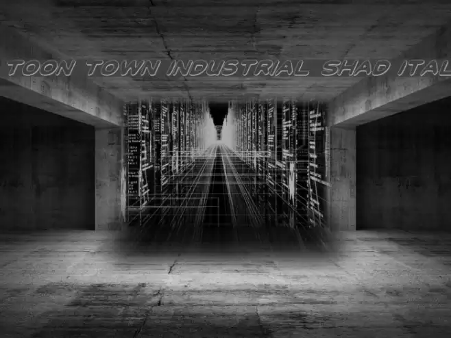 Toon Town Industrial Shad Ital Caratteri examples