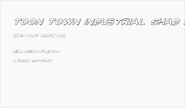 Toon Town Industrial Shad Ital Business Card