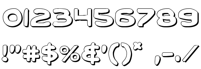Toon Town Industrial Shadow Font Alte caractere