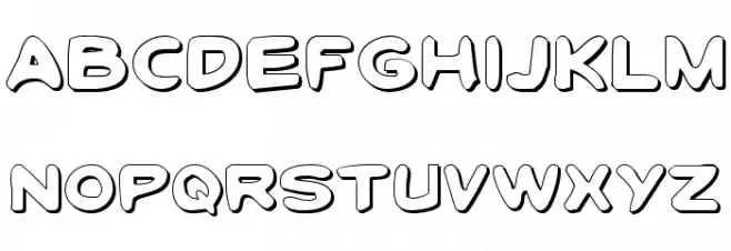 Toon Town Industrial Shadow Schriftart Groß