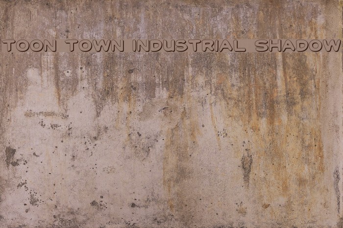 Toon Town Industrial Shadow Font examples