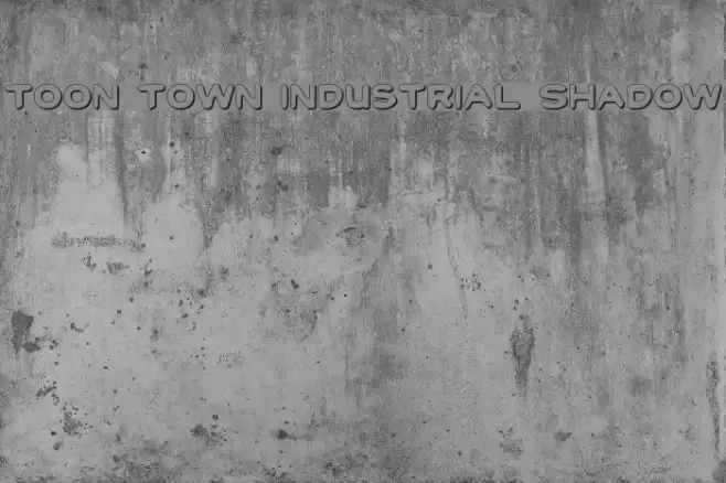 Toon Town Industrial Shadow Font examples