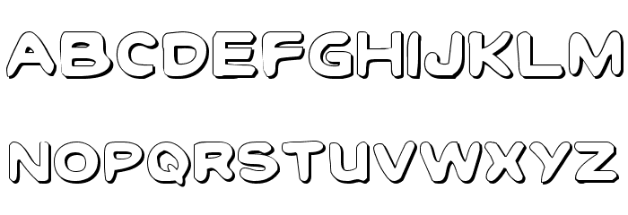 Toon Town Industrial Shadow Font Litere mici