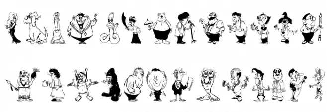 ToonCharsTwo Шрифта ВЕРХНИЙ