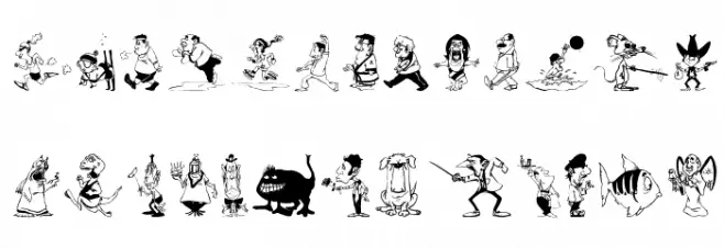 ToonCharsTwo Fuentes MINÚSCULAS