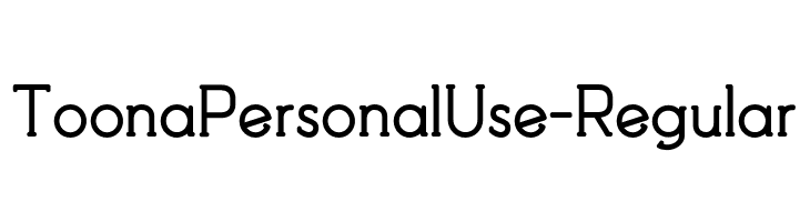 ToonaPersonalUse-Regular  Descarca Fonturi Gratis