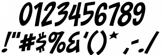 ToonaciousBB-Italic Font OTHER CHARS