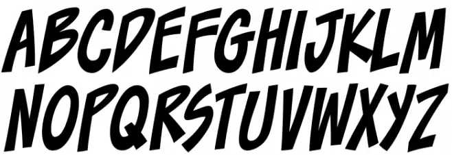 ToonaciousBB-Italic 字体 大写
