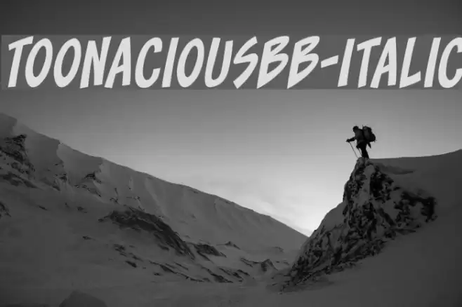 ToonaciousBB-Italic Font examples