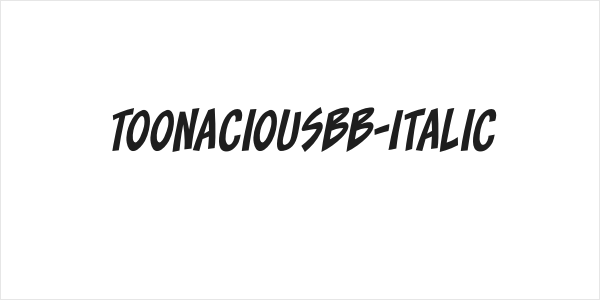 ToonaciousBB-Italic Logo