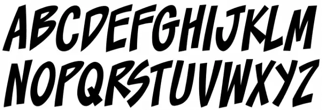 ToonaciousBB-Italic Caratteri MINUSCOLO