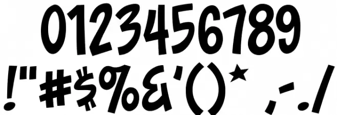 ToonaciousBB Font OTHER CHARS