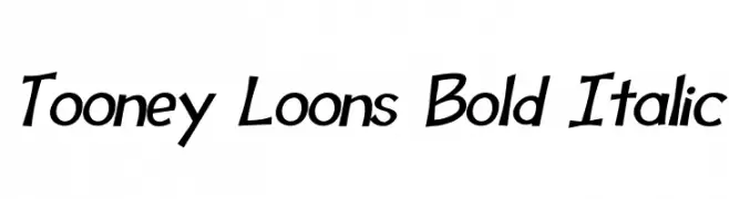 Tooney Loons Bold Italic  नि: शुल्क फ़ॉन्ट्स डाउनलोड