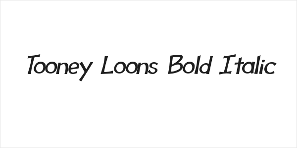 Tooney Loons Bold Italic Logo