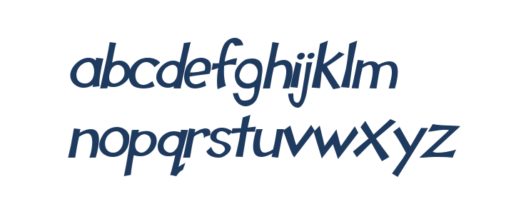 Tooney Loons Bold Italic Lowercase