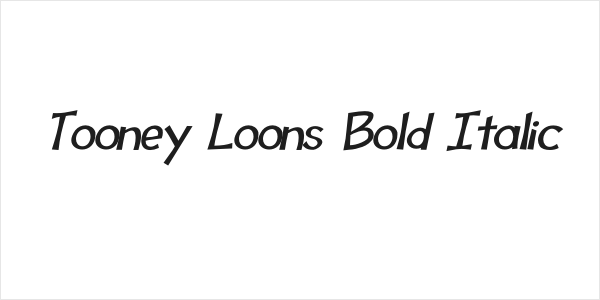 Tooney Loons Bold Italic Logo