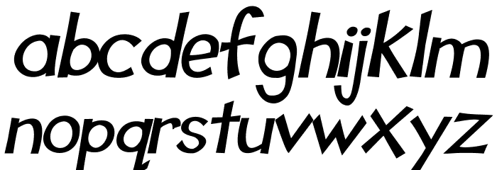 Tooney Loons Bold Italic Font LOWERCASE