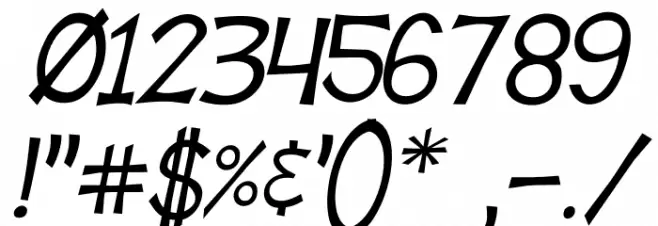 Tooney Loons Italic Font OTHER CHARS