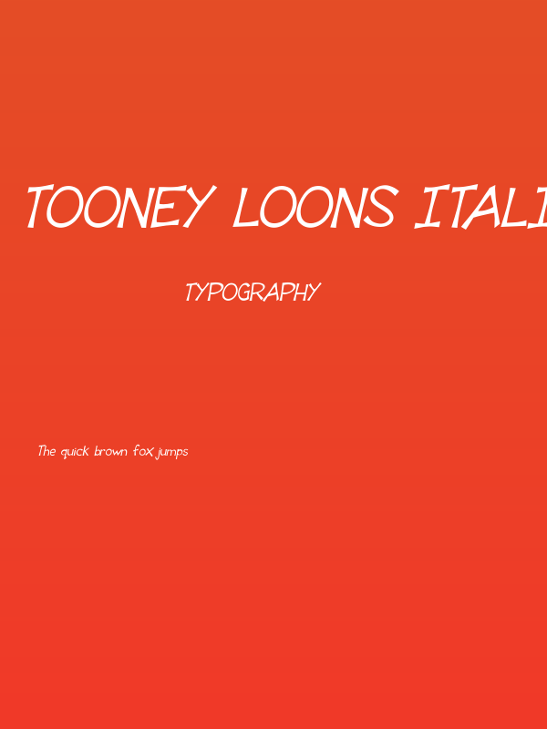 Tooney Loons Italic Poster