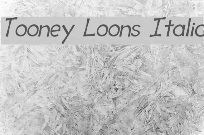 Tooney Loons Italic Font examples