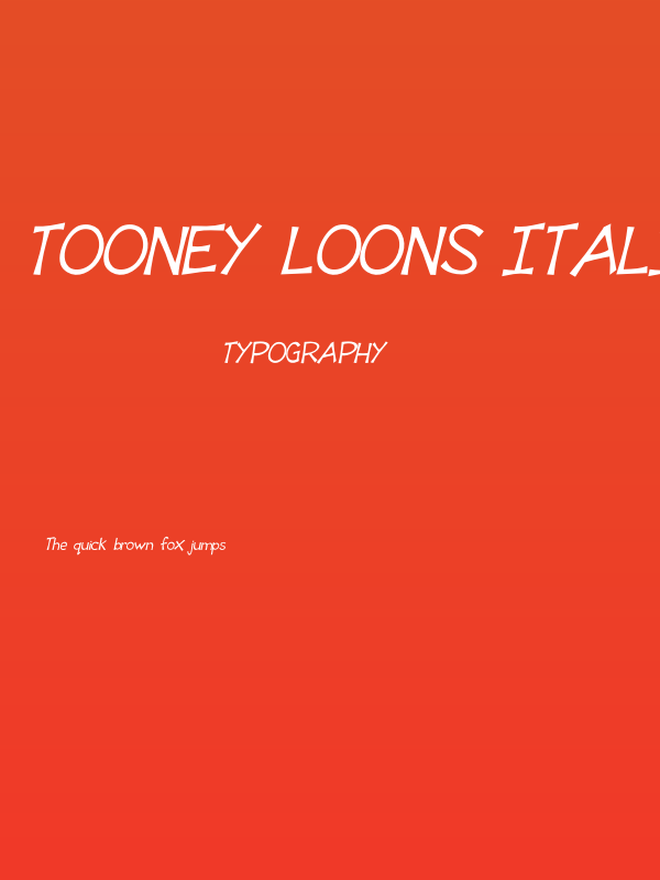 Tooney Loons Italic Poster