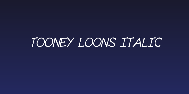 Tooney Loons Italic Social Header