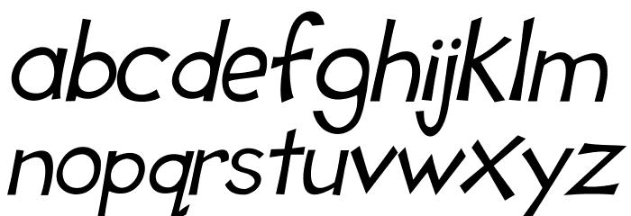 Tooney Loons Italic Font LOWERCASE