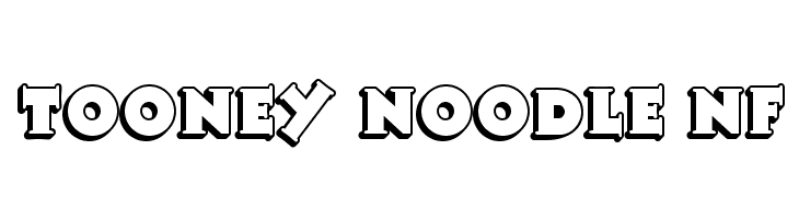 Tooney. Noodles font.