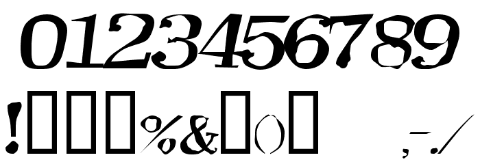 TooneyLunes Bold Font OTHER CHARS