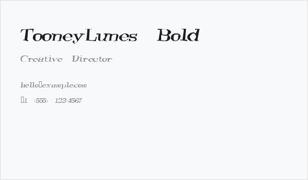 TooneyLunes Bold Business Card
