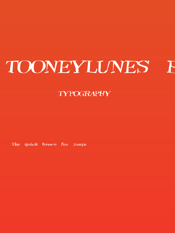 TooneyLunes Bold Poster