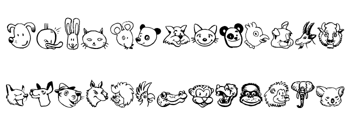 Toonimals Font LOWERCASE
